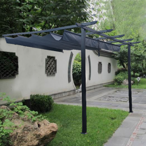 3x3m Outdoor Garden Aluminum Steel Sidewall Pergola Gazebo