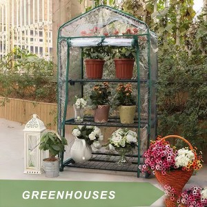 3-Tier Versatile Mini Cold Frame Greenhouse for Protected Patio and Balcony