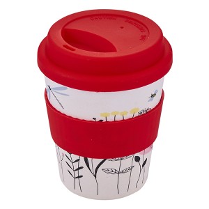 Wholeale Disposable Take Away Food Grade Customized Printing Bamboo Fiber Coffee Cup
