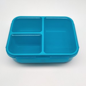 בנטו קופסת, קופסת ארוחת צהריים בנטו לילדים ומבוגרים, מיכלי ארוחת צהריים חסינים לדליפות עם 3 תאים, קופסת אוכל תוצרת חומר סיבי חיטה (לבן)