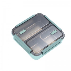 Bento Box, Bento Lunch Box для дзяцей і дарослых, герметычныя кантэйнеры для абеду з 3 аддзяленнямі, Lunch box з пшанічнага валакна (белы)
