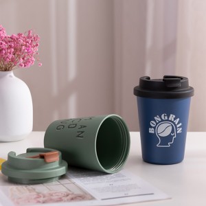 Wholesale Manufacturer RPET Tea Cup Drinking Cup Bamboo Fiber Coffee Cup PLA makapu