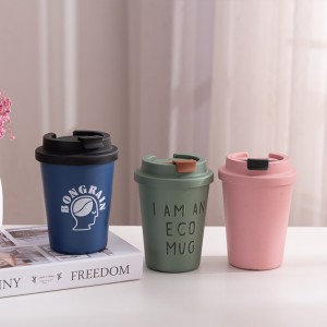 Hilberîner Berfireh RPET Kuçeya Çayê Drinking Cup Bamboo Fiber Coffee Cup PLA kûpên