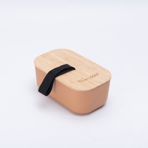 ຕູ້ເກັບເຄື່ອງກິນເຂົ້າປ່າກາງແຈ້ງ PLA Lunch Box ໄມ້ໄຜ່ປົກຫຸ້ມ Bento Box