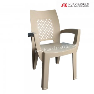 Motlle de cadira d'inserció posterior de braç normal apilable de plàstic baix