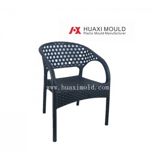 2020 novo design molde de cadeira de plástico de vime resistente de boa resistência empilhável interior ao ar livre