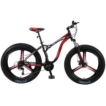 नई डिजाइन 21 स्पीड फैट टायर स्नो बाइक माउंटेन साइकिल 26 इंच एमटीबी बीच साइकिल