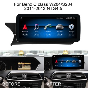 Mercedes Benz W204 S204 Android ekrāns Autoradio CarPlay
