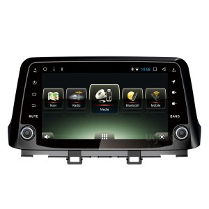 Stereofoniczny odtwarzacz multimedialny GPS Hyundai Kona z systemem Android