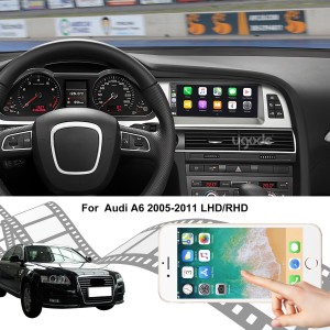 AUDI A6 2005-2011 Yekutanga Style Android Ratidza Autoradio CarPlay