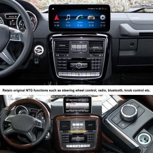 Mercedes Benz G အတန်းအစား Android မျက်နှာပြင်ပြသမှု Apple Carplay အဆင့်မြှင့်ခြင်း။
