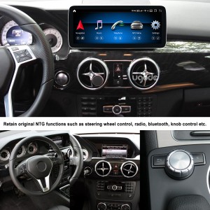 Mercedes Benz GLK Android-näytön päivitys Apple Carplay
