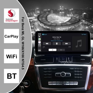 Mise à niveau de l'affichage de l'écran Android Mercedes Benz ML GL W166 X166 Apple Carplay