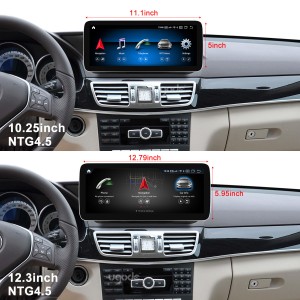 Mercedes Benz W212 W207 Android-skerm Autoradio GPS-navigasiestelsel
