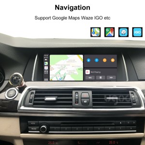 BMW sendrata kabligita carplay interfaco skatolo android aŭto Airplay autolink Youtube video por originala ekrano subteno malantaŭa fotilo EQ-aro