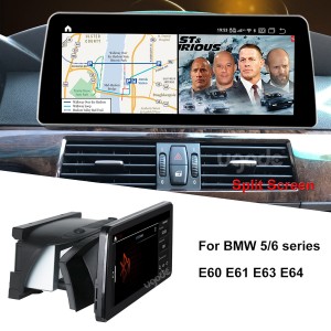 BMW E60 Amnewid Sgrin Android Apple CarPlay Chwaraewr Amlgyfrwng