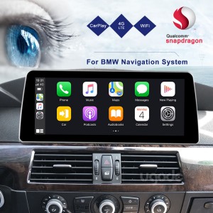 BMW E60 Amnewid Sgrin Android Apple CarPlay Chwaraewr Amlgyfrwng