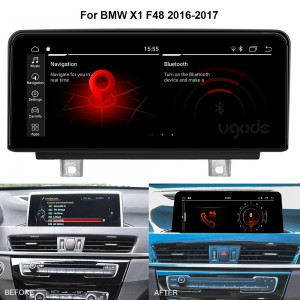BMW F48 Android Ekrano Apple CarPlay Aŭto-Audio Multimedia Player