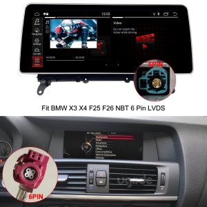 BMW X3 F25 Mise à niveau de l'écran Android Lecteur multimédia stéréo CarPlay
