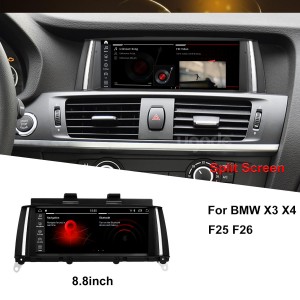 Nâng cấp màn hình Android BMW X3 F25 Trình phát đa phương tiện âm thanh nổi CarPlay