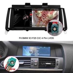 BMW X3 F25 Android Ekrano Ĝisdatigu Stereo CarPlay Plurmedia Ludilo