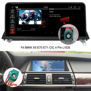 BMW E70 Android Iboju Rirọpo Apple CarPlay Multimedia Player