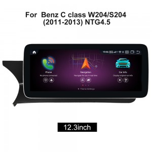Mercedes Benz W204 S204 Android ekran Autoradio CarPlay