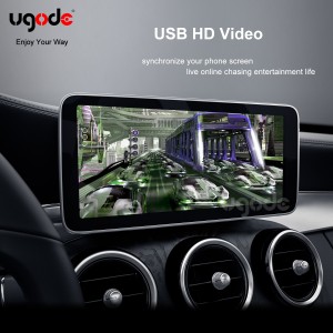 Benz simsiz wired carplay interface agasanduku android auto Airplay autolink HDMI Youtube video ya ecran yumwimerere ishyigikira kamera yinyuma EQ yashyizeho