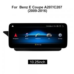 Mercedes Benz W212 W207 Android-skerm Autoradio GPS-navigaasjesysteem
