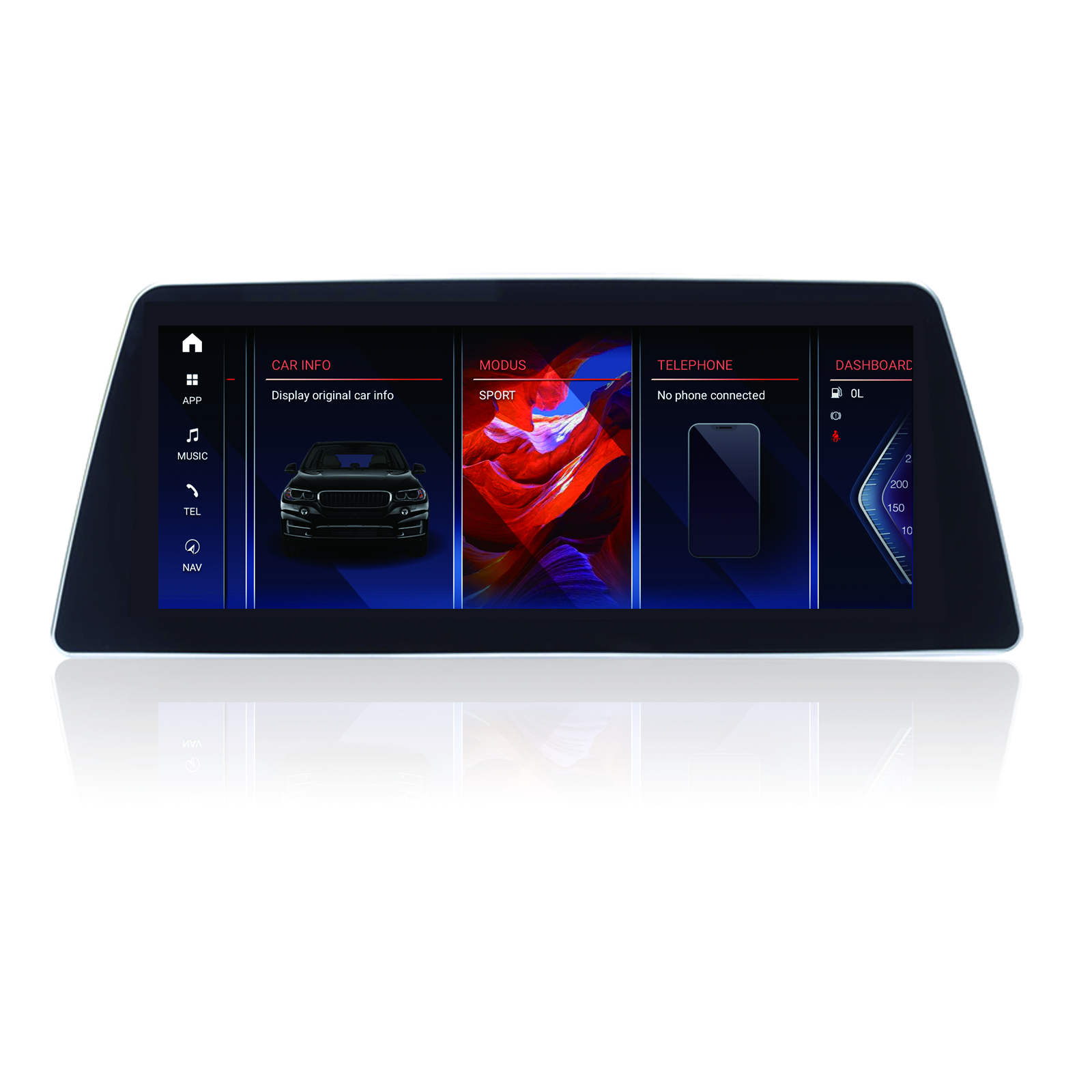 Dla BMW serii 5 G30 G31 EVO Wymiana ekranu Androida Odtwarzacz multimedialny Apple CarPlay Wyróżniony obraz