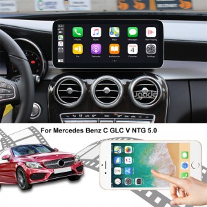Mercedes Benz C GLC V Arddangos Sgrin Android Uwchraddio Apple Carplay