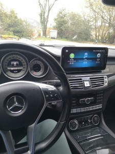 Peningkatan Tampilan Layar Android Mercedes Benz CLS W218 Apple Carplay
