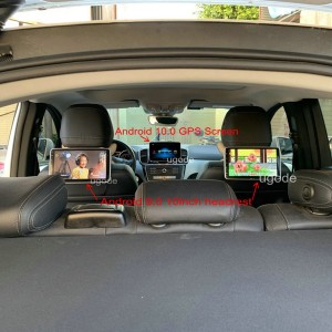 Плеери мултимедиявии системаи фароғатии қафои курсии универсалии экрани сенсории Android Car Headrest