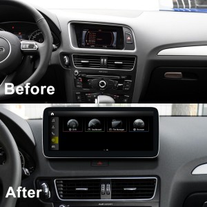 Audi Q5 Android-skermskerm-opgradering Apple Carplay