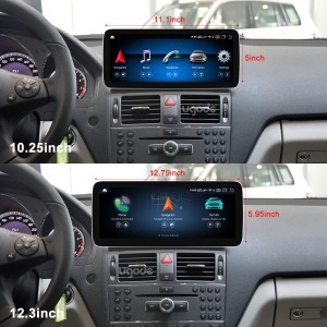 Mercedes Benz W204 S204 Android obrazovka Autorádio CarPlay