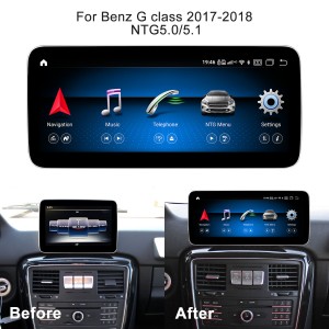 Mercedes Benz G-klaso Android Ekrano-Ekrano Ĝisdatigu Apple Carplay