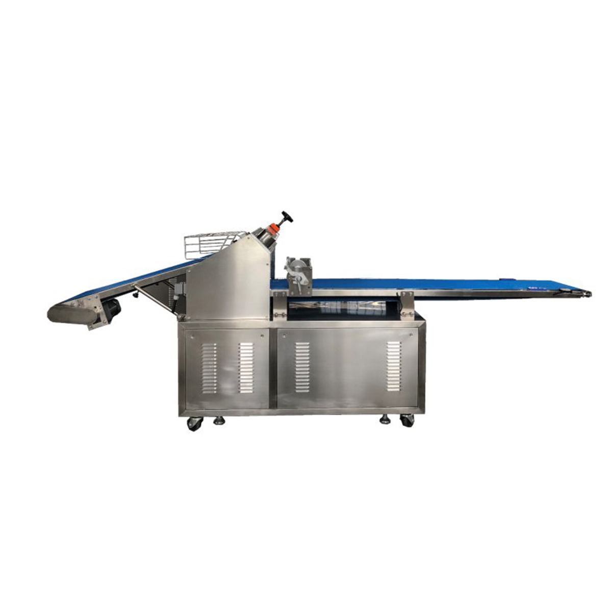 Máquina comercial laminadora de masa de mesa de 300 mm con cortador dispoñible