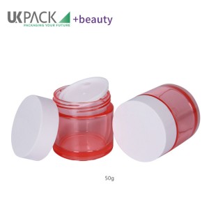 Wholesale High Quality Glass Foamer Bottle Factories - Dual layer wholesale 50g PET cosmetic jars with lids for creams and lotions skincare products UKC11 – UKPACK