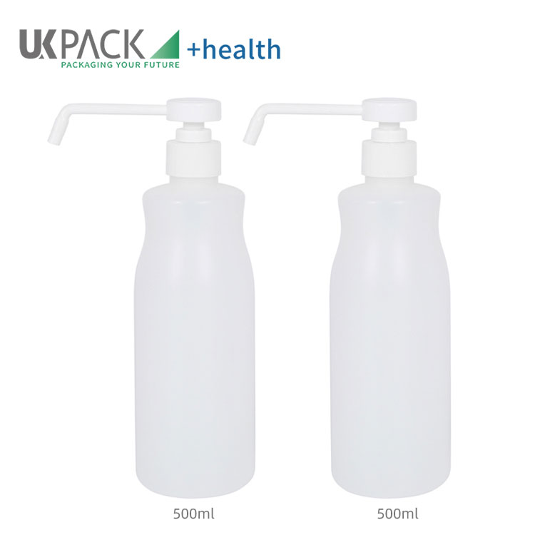 500ML HDPE الکحل سپرےر بوتلیں خالی صفائی کا آلہ جراثیم کش دھند UKH04