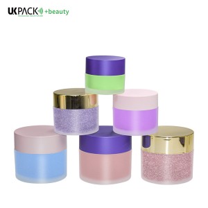 Empty Nail Polish Powder Jar Acrylic cosmetic containers Cosmetic packaging wholesale UKC68