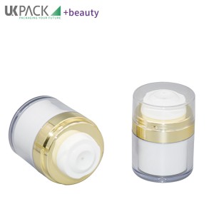 15g 30g 50g airless pump cream jars cosmetic packaging luxury UKC59