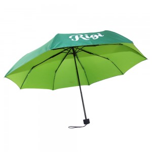 Kampanj billigt pris 21tums logotyptryck manuell öppen 3-faldig anpassad paraplytillverkare Kina