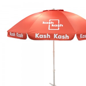 Рекламаи баландсифати фармоишии чопшудаи зидди UV берунии Sun Beach Umbrella истеҳсолкунандаи Чин