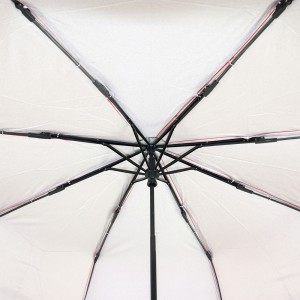Reklaminė pigi kaina 21 colio logotipo spausdinimo vadovas, atidarytas 3 kartus, pritaikytas skėčių gamintojas Kinijoje