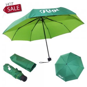 Промотивна евтина цена Прирачник за печатење на логото од 21 инчи, отворен 3 пати прилагоден производител на чадори во Кина