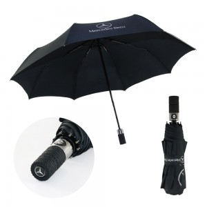 Dárek na zakázku Vysoce kvalitní BSCI reklamní skládací deštník s automatickým otevíráním a zavíráním s potiskem loga
