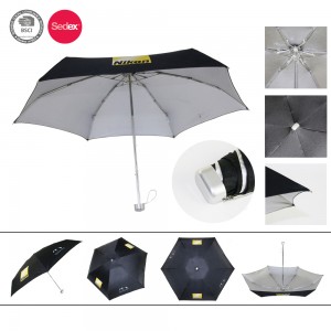 China Gold Supplier for White Umbrella Wedding - Promotional Gifts Colorful Women Portable Travel 5 Folding Mini Pocket Capsule Umbrella – Golden
