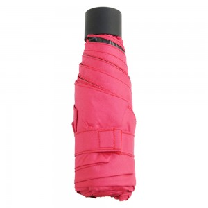 Mini paraguas plegable portátil de la cápsula del bolsillo del viaje 5 de las mujeres coloridas de los regalos promocionales