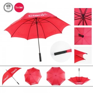 Parapluie de golf ouvert manuel de grandes côtes de double taille de la publicité bon marché avec l'impression de logo