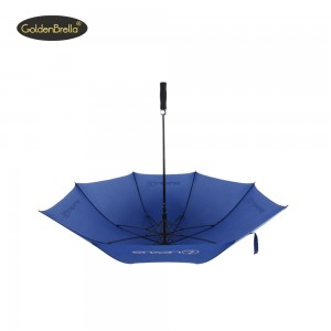 Reklama Individualiai atspari vėjui Aukštos kokybės Auto Open EVA rankena Didelio dydžio golfo skėtis su logotipo spausdinimu